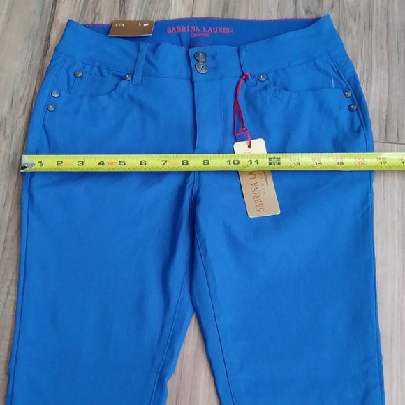 SABRINA LAUREN Ankle Stretch Pant Color Blue Size p10 - Picture 11 of 13